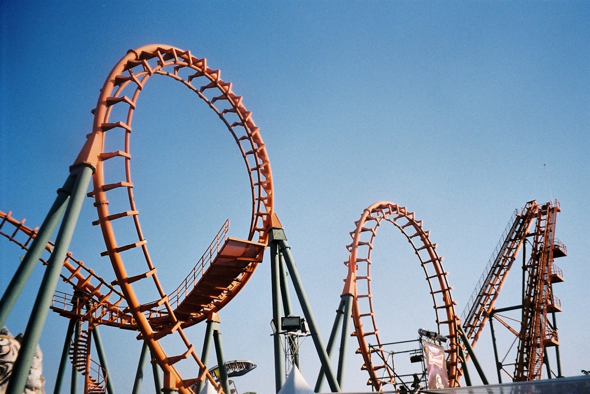 Roller coaster representing rapid mood cycling in bipolar disorder